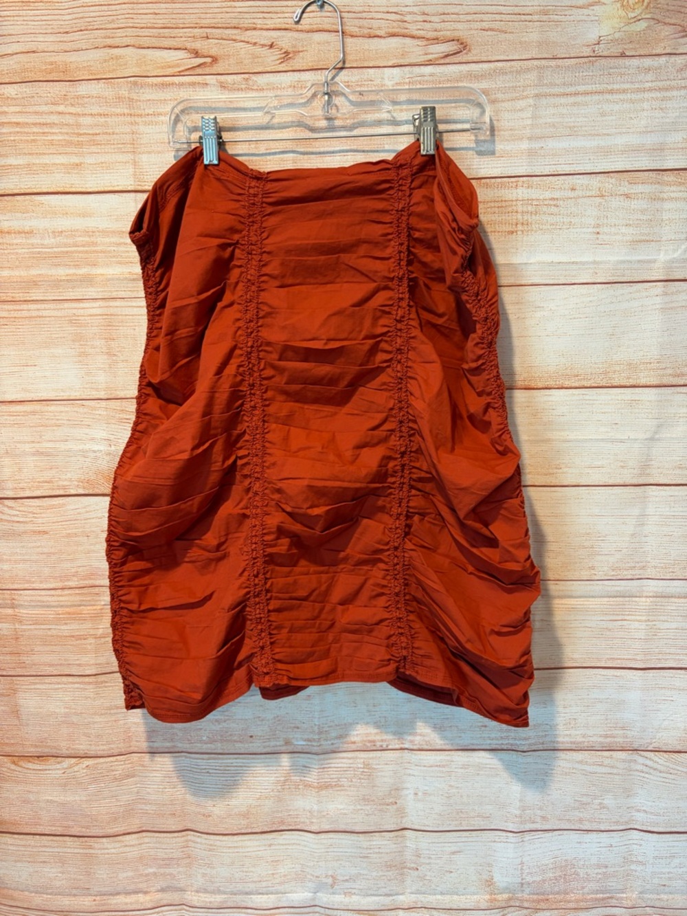 XCVI New Coral Strapless Ruched Mini Dress